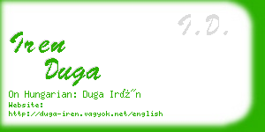 iren duga business card